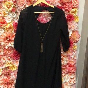 Black dress with necklace attached!
